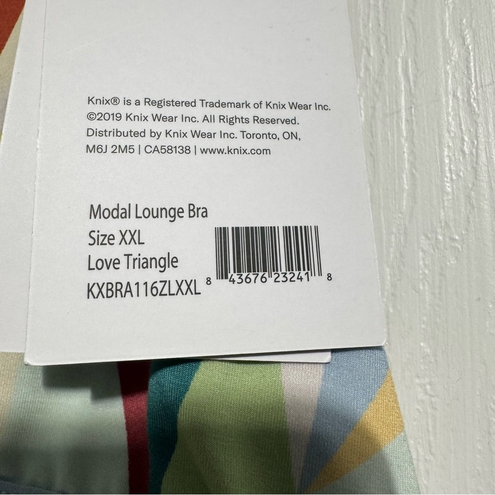 NWT Knix Model Lounge Bra – XXL – Love Triangle Print – Pull-On Comfort - Picture 10 of 12